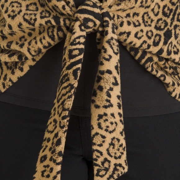 Cozy Tie-Front Animal-Print Cardigan Chico’s 1 - Picture 7 of 7